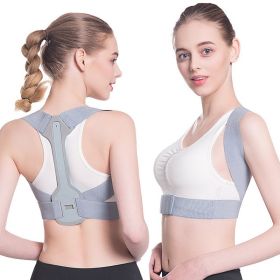 Posture Corrector; Adjustable Back Posture Correction Strap For Humpback Correction (Order A Size Up) (Color: GREY, size: L)