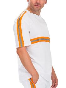 REFLECTIVE T-SHIRT (Color: white orange, size: M)