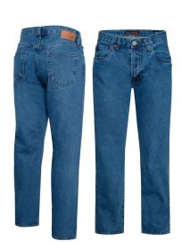 Men's Straight Leg Denim Jeans (Color: MSB, size: 30)