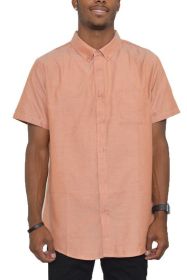 Weiv Men's Casual Short Sleeve Solid Shirts (Color: CHAMBRAY, size: XL)