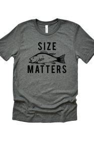 Size Matters Tee (Color: Olive, size: L)
