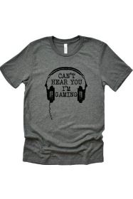 Cant Hear You Tee (Color: Deep Heather, size: L)