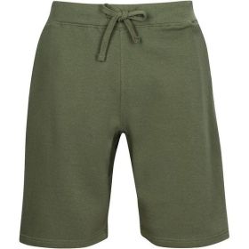Fleece Sweat Shorts (Color: Olive, size: M)