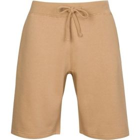 Fleece Sweat Shorts (Color: SAND, size: S)