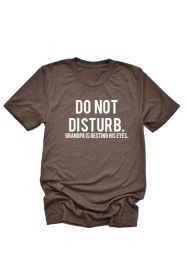 Do Not Disturb Tee (Color: Deep Heather, size: 2XL)