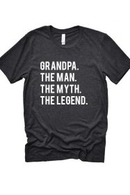 Grandpa Tee (Color: Charcoal, size: L)