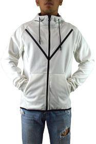 Weiv Men's Casual Full Zip Up Hoodie Sweatshirts (Color: Black, size: XL)