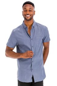 Weiv Men's Casual Short Sleeve Solid Shirts (Color: White, size: XL)