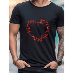Celebrate in Style with This 100% Cotton Men's Valentine's Day Tee (Style: 118)