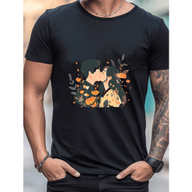 Celebrate in Style with This 100% Cotton Men's Valentine's Day Tee (Style: 115)