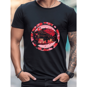 Celebrate in Style with This 100% Cotton Men's Valentine's Day Tee (Style: 120)