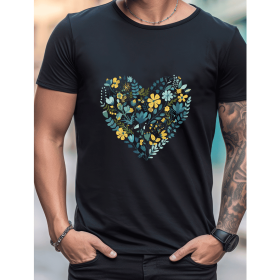 Celebrate in Style with This 100% Cotton Men's Valentine's Day Tee (Style: 91)