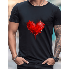 Celebrate in Style with This 100% Cotton Men's Valentine's Day Tee (Style: 74)